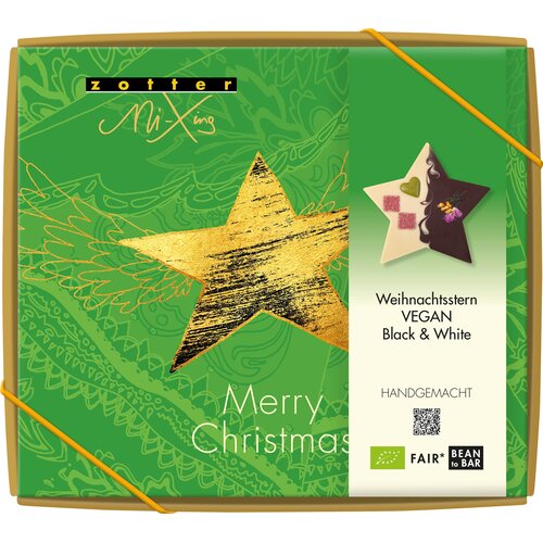 Zotter Schokoladen Bio MiXing - veganska božična zvezda Black & White - 100 g Cene