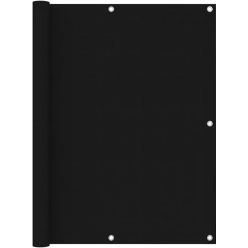 vidaXL Balkonsko platno črno 120x300 cm oksford blago