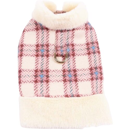 INF Plaid Plush Pet Vest Topla Jakna - Udobna Zimska Obleka za Majhne Pse M, (5000078567) Cene
