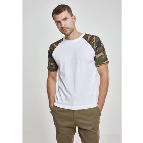 Urban Classics Raglan Contrast Tee wht/woodcamo Cene