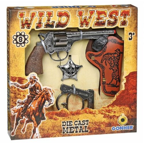 Pertini divlji zapad set oružja sa značkom i lisicama Slike