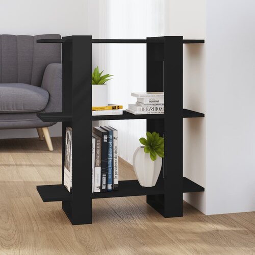 VidaXL knjižna omara/pregrada črna 80x30x87 cm Slike
