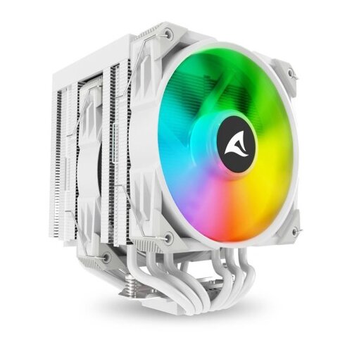 Sharkoon CPU A60 RGB WHITE AIR COOLER 2x120mm PWM 260W procesorski hladilnik Cene