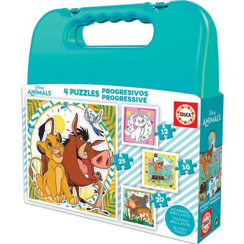 Educa Progresivni kovček Disney Animals - 12+16+20+25 (EDU19309), (21403426) Slike