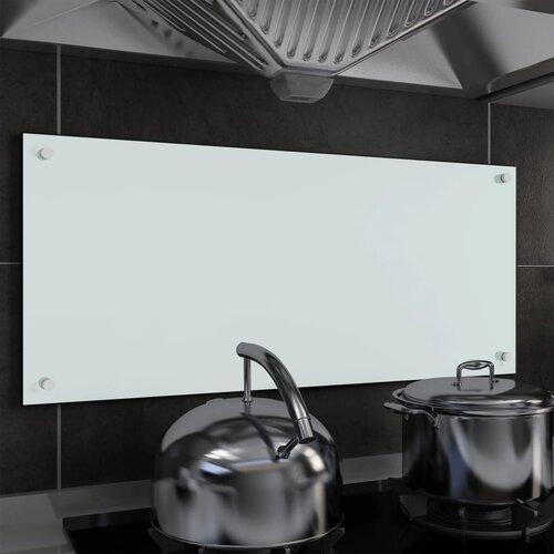 vidaXL Kuhinjska zaštita od prskanja bijela 90 x 40 cm kaljeno staklo Cijene