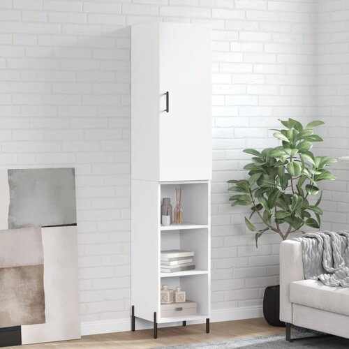  The Living Store Visoka omara bela 34,5x34x180 cm inženirski les - Visoka Omara, (21441021) Slike