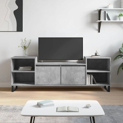 TV ormarić boja betona 160x35x55 cm od konstruiranog drva Slike