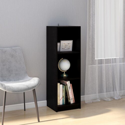 Furnova Knjižna omara za razdelitev prostora črna 36x33x110 cm borovina, (21932484) Slike