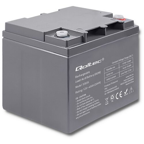Qoltec 53035 AGM battery | 12V | 45Ah | max 540A Cijene