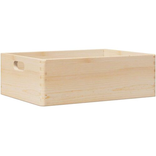 VidaXL Drvena kutija s ručkama 40x30x13 cm puno drvo bor Slike