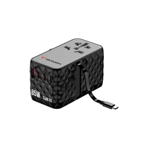 Verbatim Charge &amp;#039;n&amp;#039; Travel GaN III 32127 adaptar za putovanje 4 x 1x USB-A, 3x USB-C&amp;reg; GaN, s europskim adapterom, s UK Slike