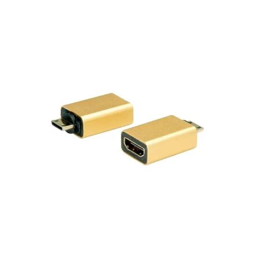 Roline 12.03.3154 adapter [1x muški konektor mini HDMI tipa c - 1x ženski konektor HDMI] zlatna