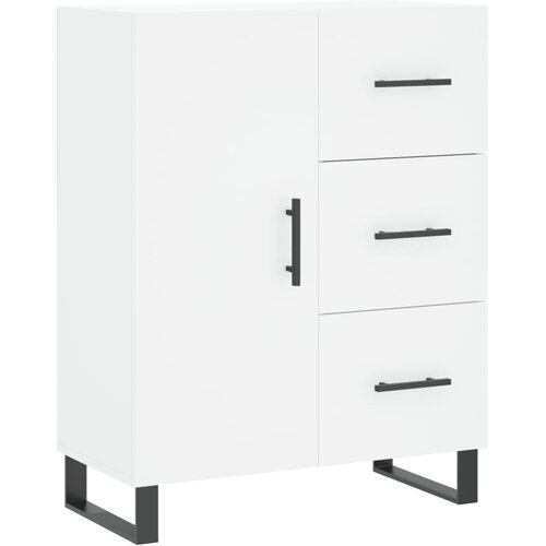  Visoka komoda bijela 69,5x34x180 cm konstruirano drvo Slike
