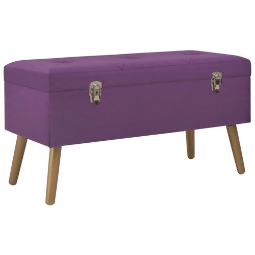 The Living Store Klop s prostorom za shranjevanje 80 cm vijoličen žamet - Klop, (21493895) Slike