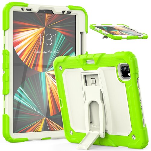 NIKCORP Ovitek za iPad Pro 12.9 5/4/3, zaščitni ovitek s stojalom, držalom za pisalo in naramnim trakom, trislojna zaščita, zelen, (5000139124) Cene