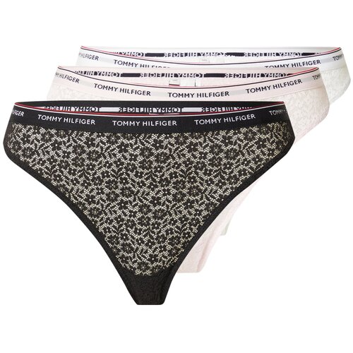 Tommy Hilfiger Underwear Tangice puder / črna / bela Cene