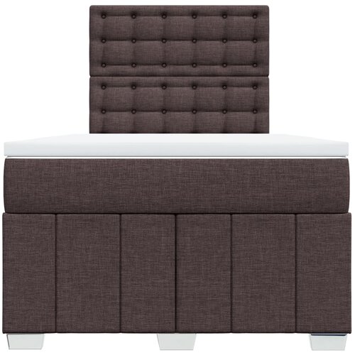  Krevet box spring s madracem tamnosmeđi 120 x 190 cm od tkanine Slike