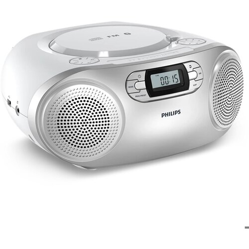 Philips Kasetofon CD radio TAZ2000, CD/CD-R/CD-RW, kaseta, FM, BT, USB, 3W&amp;times;2, Sivi Slike
