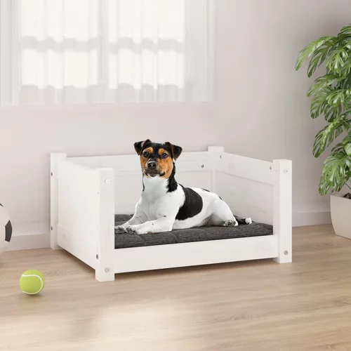  krevet za pse bijeli 55,5x45,5x28 cm od masivne borovine