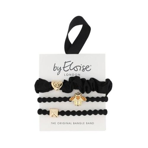 By Eloise London Bangle Set Bee Black gumice za kosu Cijene