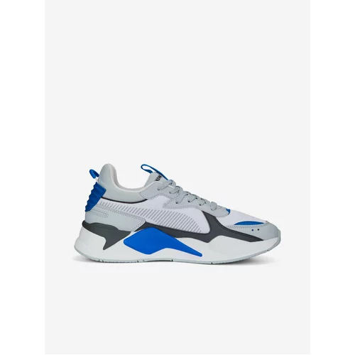 Puma Blue and White Mens Sneakers RS-X Geek - Men