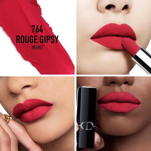 Dior Rouge dugotrajni ruž za usne punjiva nijansa 764 Rouge Gipsy Velvet 3,5 g Slike
