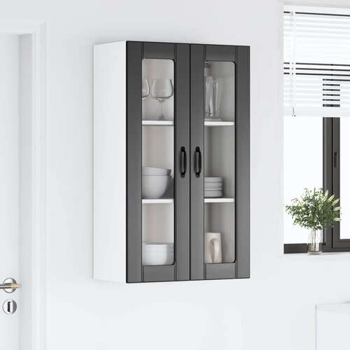  Zidni stakleni ormarić LUCCA Crna 60 x 31 x 100 cm Cene
