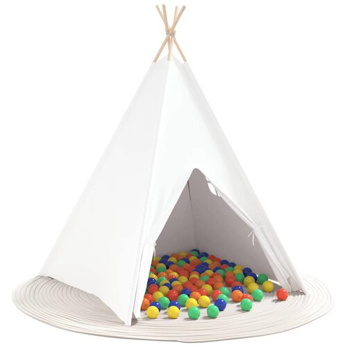  Teepee &amp;scaron;ator Bijelo 120 x 120 x 150 cm Tkanina i plastika Slike