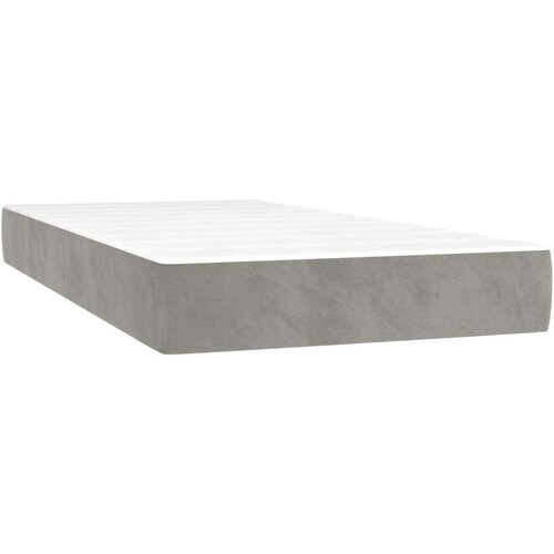 Box spring krevet s madracem svjetlosivi 100x200 cm bar&amp;scaron;unasti Slike