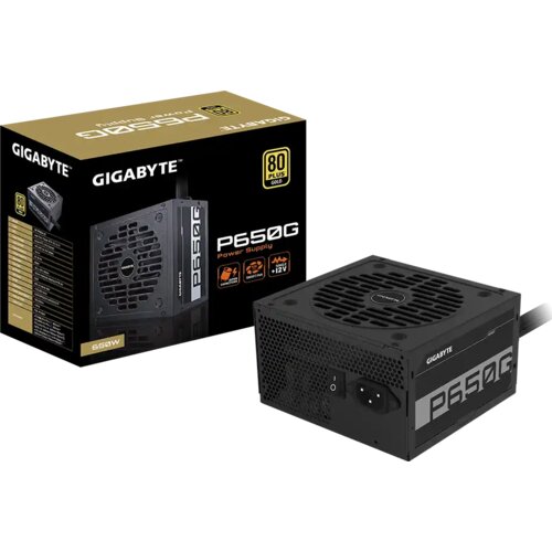 Gigabyte 650W, 80 plus gold certified, 120mm fan psu ( GP-P650G GEU1 ) Cene