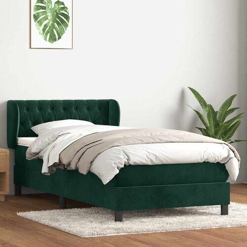 Box Spring krevet s madracem tamnozeleni 80x220 cm bar&scaron;un Cijene
