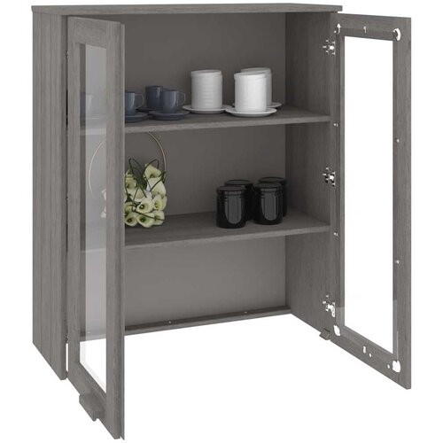  Gornji element za komodu HAMAR svjetlosivi 85x35x100cm borovina Slike