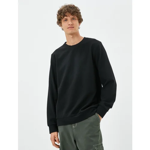 Koton Basic Sweater Crew Neck Textured Long Sleeves