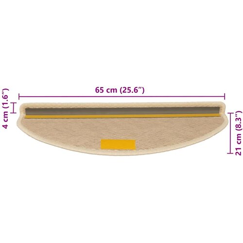  Samoljepljivi otirači za stepenice 30 kom 65x21x4 cm berberski Slike