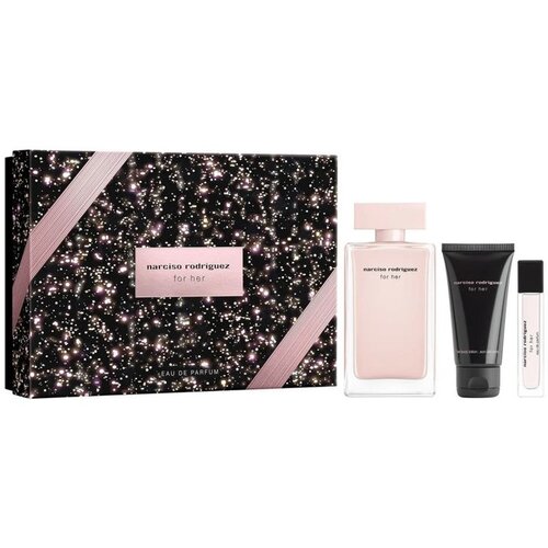 Narciso Rodriguez For Her Gift Set ( EDP 100 ml + BL 50 ml + EDP 10 ml ) Cene