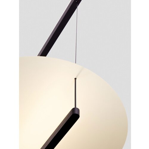 Nova Luce Bela/mat črna aluminijasta LED zatemnitvena viseča svetilka &amp;oslash; 80 cm Diona &amp;ndash; Slike