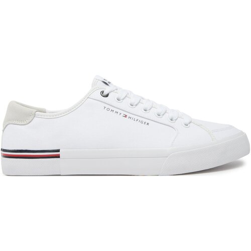 Tommy Hilfiger Tenis superge Core Corporate Vulc Canvas FM0FM05398 Bela Slike