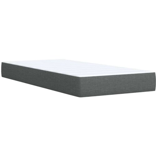 vidaXL Box spring postelja z vzmetnico temno siva 90x190 cm blago Cene
