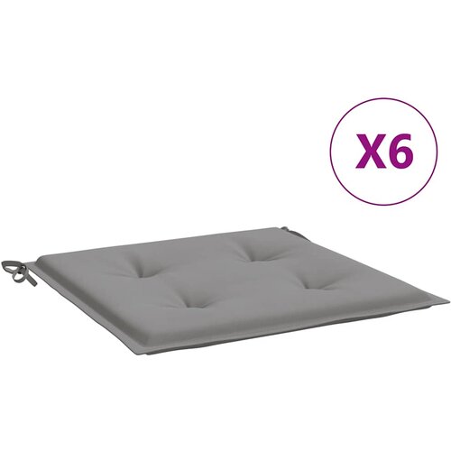 vidaXL Blazine za vrtne stole 6 kosov sive 40x40x4 cm oxford tkanina, (20656865) Cene