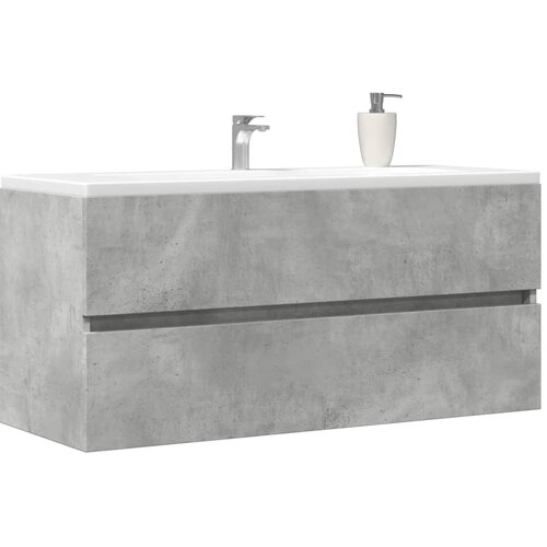 vidaXL Ormarić za umivaonik siva boja betona 100 x 38,5 x 45 cm drveni Cijene