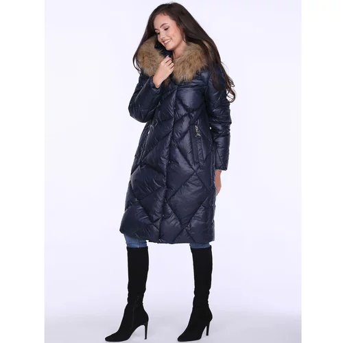 PERSO Woman's Coat BLH220039FXF Navy Blue