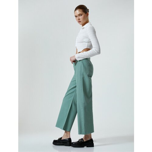 Koton Wide Cropped Jeans High Waist - Sandra Jeans Slike