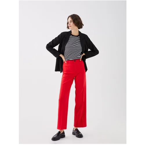 LC Waikiki Standard Fit Straight Crepe Women's Trousers