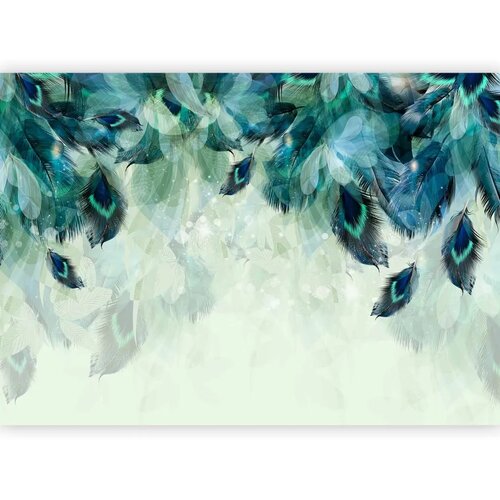  Foto tapeta - Emerald Feathers 150x105 Premium Slike