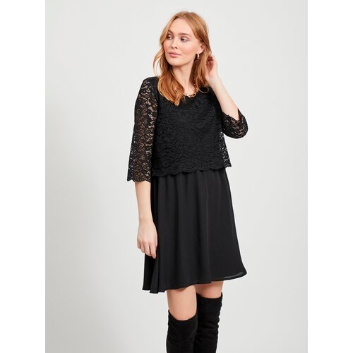 Vila Black dress with lace Lovia - Women Slike