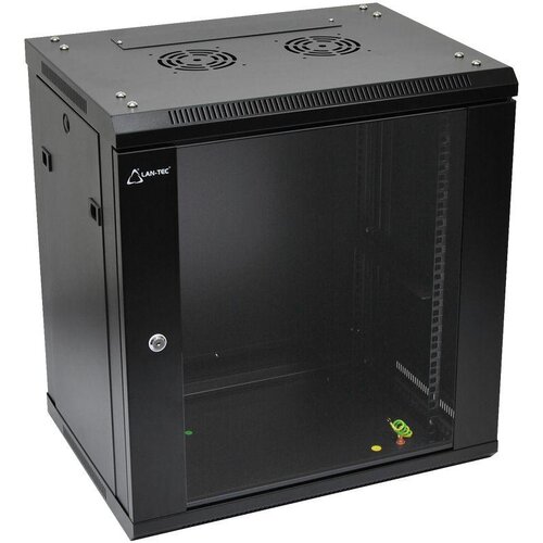 LAN-TEC WS.6412.901 - stenska, odklopljena, 12U, 600 x 450, steklo Cene