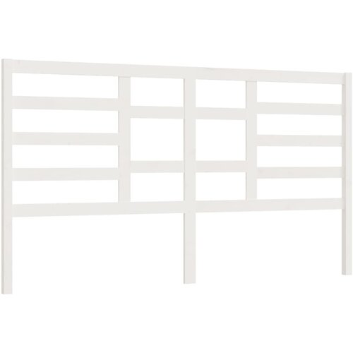 Maison Chic posteljno vzglavje - vzglavna omarica - nočna omarica belo 206x4x104 cm trdna borovina, (21705632) Slike