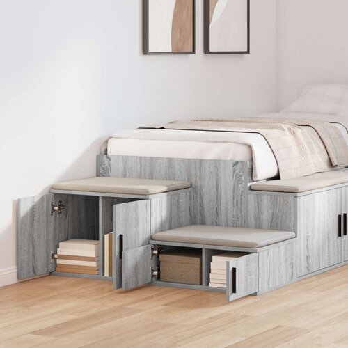  Ormar za pohranu Siva Sonoma 108x41x40 cm Konstruirano drvo Slike