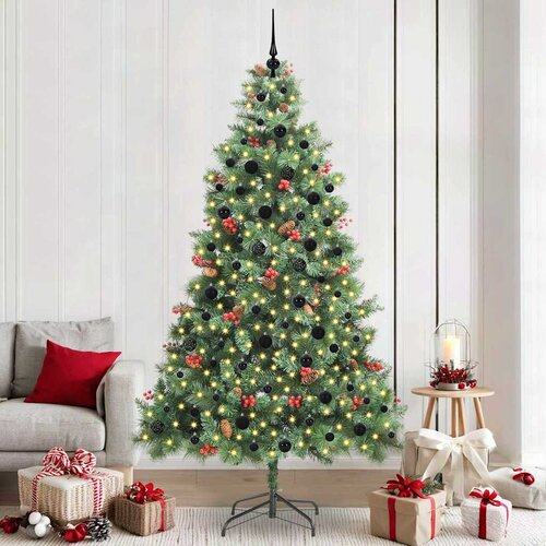  Umjetno božićno drvce S LED lampica Zelena 240 cm PVC i metal Cene