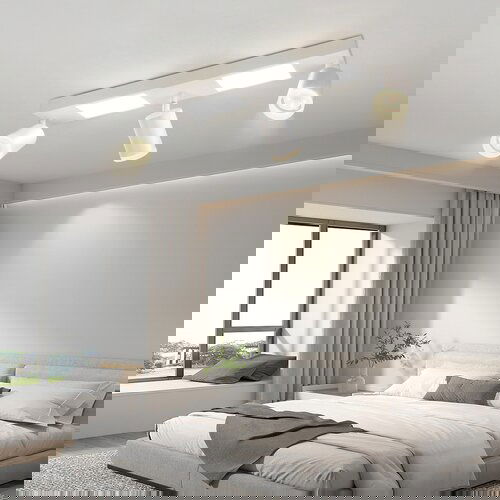 Nettlife Stropna svetilka 3 žarnice GU10 spalnica 3000k 20W toplo bela nastavljiva, (22116866) Cene